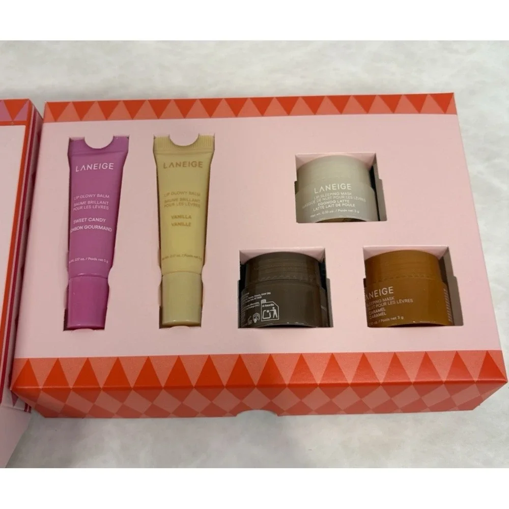 Laneige Midnight Minis Holiday Gift Set 5pc Lip Sleeping Masks & Lip Glowy Balms